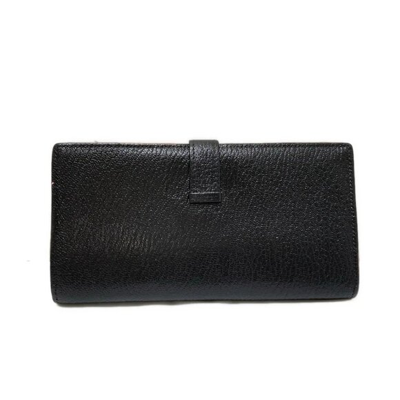 HERMES Bearn Souffle - Black Chevre Square R Long Wallet 402-080625 - Picture 2 of 8
